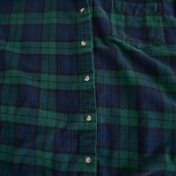 Green and Blue Plaid Men's Shirt - Picture 7 of 11